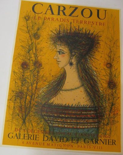 CARZOU Jean, 1907-2000 Le Paradis terrestre, Galerie David et Garnier, Paris 1959,...