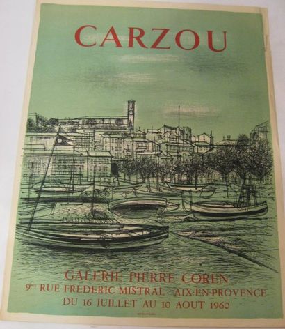 CARZOU Jean, 1907-2000 Carzou, Le Port de Cannes, Galerie Pierre Coren, Aix- en-Provence,...