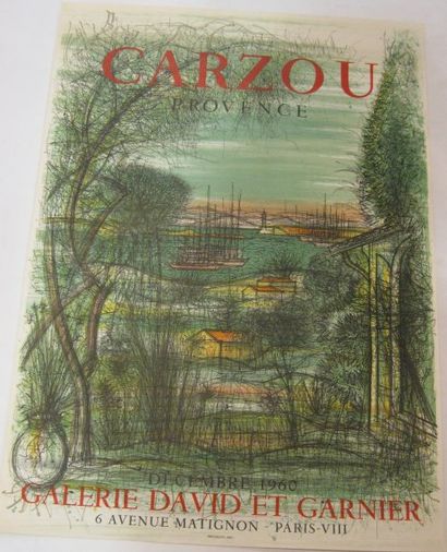 CARZOU Jean, 1907-2000 Carzou Provence Galerie David et Garnier 1960, Paris, lithographie...