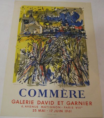 COMMERE Jean -Yves, 1920-1986 Galerie David et Garnier, Paris, 1961, Lithographie...