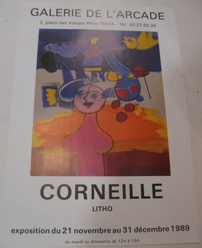 CORNEILLE , né en 1922 Galerie de l'Arcade, Paris, 1989, 598 x 417 mm. Etat B.