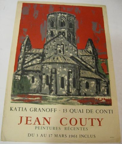 COUTY Jean , 1907-1991 Peintures récentes, Galerie Katia Granoff, Paris 1961, Lithographie...