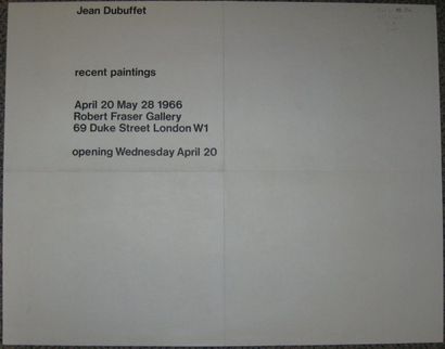 DUBUFFET Jean , 1901-1985 Ustensiles utopiques, recent paintings, Robert Fraser Gallery,...