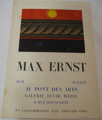ERNST Max, 1891-1976 Au Pont des Arts, Galerie Lucie Weill, Paris 1961, Jacomet imprimeur,...
