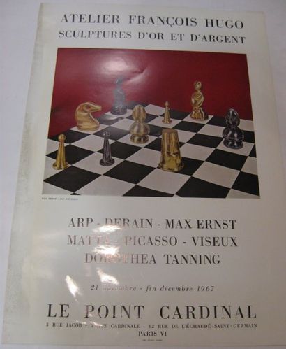 ERNST Max, 1891-1976 Atelier François Hugo, Sculptures d'or et d'argent, Jeu d'échecs,...