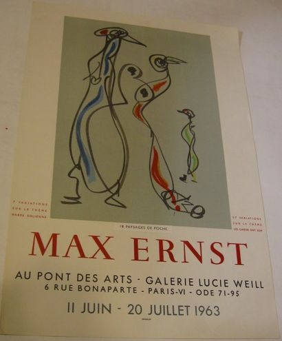 ERNST Max, 1891-1976, Max Ernst, 18 paysages de poche, Galerie Lucie Weill, Paris,...