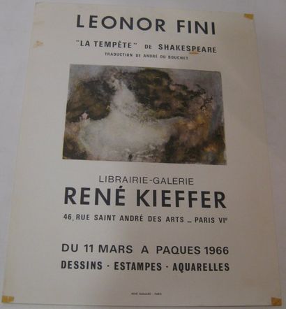 FINI Leonor, 1908-1996 La Tempête de Shakespeare, Librairie Galerie René Kieffer,...