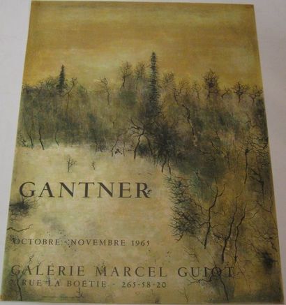 GANTNER Bernard, Né en 1928 Galerie Marcel Guiot, Paris, 1965, Lithographie, Desjobert...