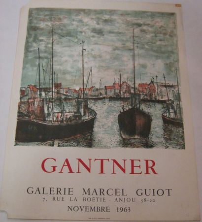 GANTNER Bernard, Né en 1928 Galerie Marcel Guiot, Paris, 1963, Lithographie, Desjobert...