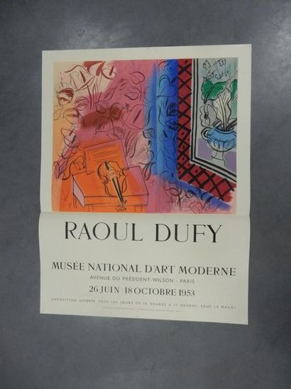 Raoul Dufy Affiche exposition Raoul Dufy 1953 Gazette Drouot