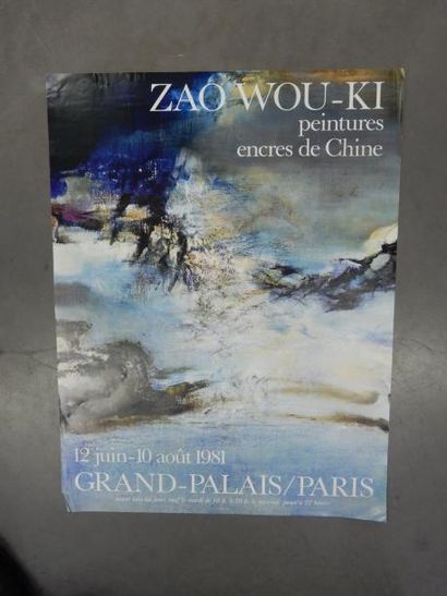 ZAO WOU-KI Affiche exposition Zao Wou-Ki 1981 Gazette Drouot