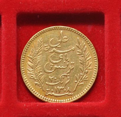 null Une pièce de 20 francs or Bey Ali, Tunisie Protectorat Français.
Année: 1891...