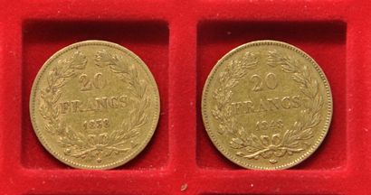 null 2 pièces de 20 Francs or Louis-Philippe Ier « tête laurée »
Année: 1848 A (x1),...