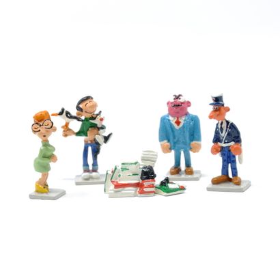 null FRANQUIN
"Gaston Lagaffe, 5 figurines"
Pixi Mini, ref 2162. 1997
Boite et c...
