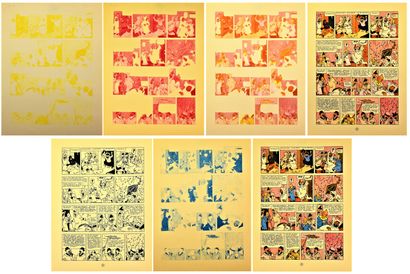 null Hergé - 
Tintin Le Crabe aux Pinces d'Or page 57 
Epreuve d'imprimerie Casterman...