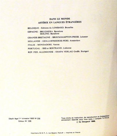 null Uderzo / Goscinny 
" Astérix T13 Astérix et le Chaudron"
EO 1969 N 338 éditeur...