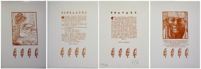 null J. Giraud (Moebius) 
portfolio de 14 offsets couleur format 24 x 32 cm et 1...