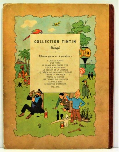 null Hergé
"Tintin n°3 Tintin en Amérique"
 Casterman. 1947. Dos pelior rouge .4eme...