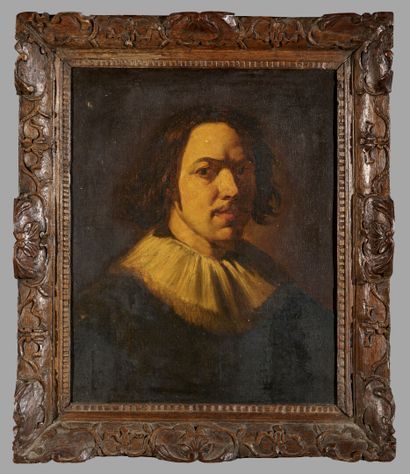 null D'après Rembrandt ou Frans Hals
"Portrait d'homme à la fraise"
Dans un cadre...