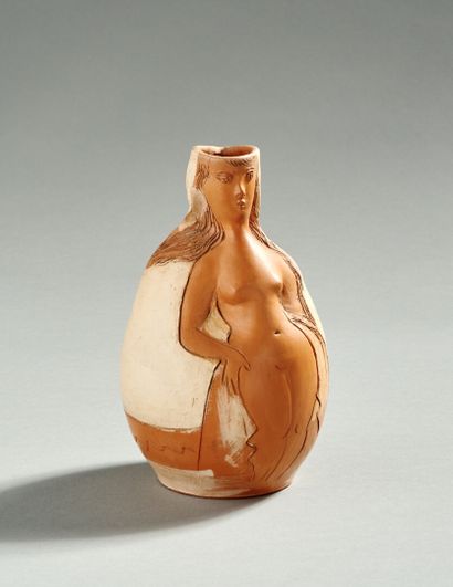 null Pierre ROULOT (1917-2007)
Vase en céramique à décor anthropomorphe "nu féminin"...