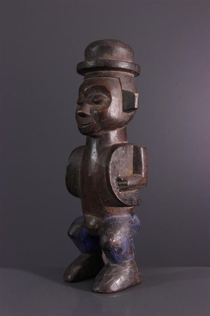 null Zombo fetish statuette, DRC
A small anthropomorphic figure wearing a European-style...
