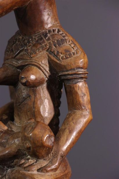 null Pfemba Kongo maternity figure, DRC ex Zaire
Kongo tribal sculpture featuring...