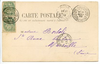 ALGERIE FRANCAISE - carte postale voyagée...