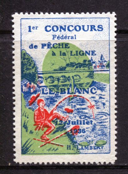 ERINNOPHILIE - JULY 12, 1936 - LE BLANC (36).
1st...