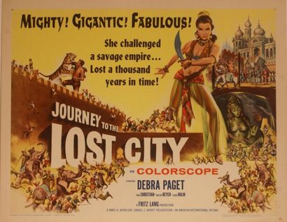 Fritz Lang Journey to the lost city. Affiche américaine de film. H: 56 cm x L: 71...