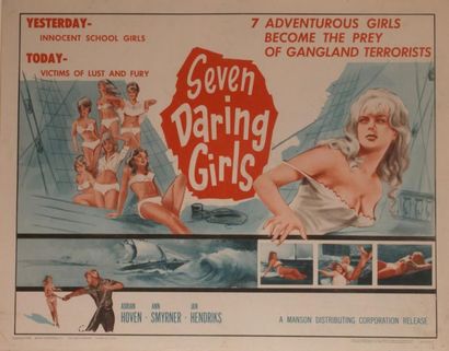 Otto Meyer Seven daring girls. Affiche américaine de film. H: 56 cm x L: 71 cm. Année...