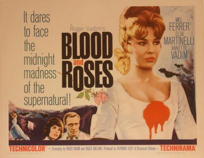 Roger Vadim Blood and roses. Affiche américaine de film. H: 56 cm x L: 71 cm. Année...