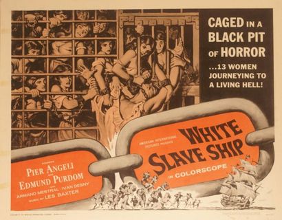 Silvio Amadio White slave ship. Affiche américaine de film. H: 56 cm x L: 71 cm....
