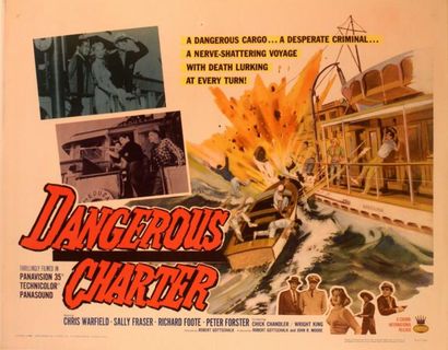 Robert Gottschalk Dangerous Charter. Affiche américaine de film. H: 56 cm x L: 71...
