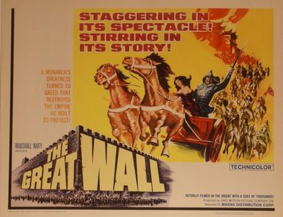 Shigeo Tanaka The great wall. Affiche américaine de film. H: 56 cm x L: 71 cm. Année...