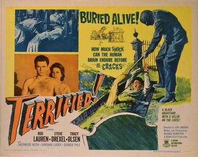 Lew Landers Terrified. Affiche américaine de film. H: 56 cm x L: 71 cm. Année de...