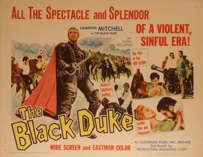 Pino Mercanti The black duke. Affiche américaine de film. H: 56 cm x L: 71 cm. Année...