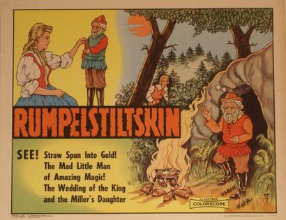 Herbert B. Fredersdorf Rumpelstiltskin. Affiche américaine de film. H: 56 cm x L:...