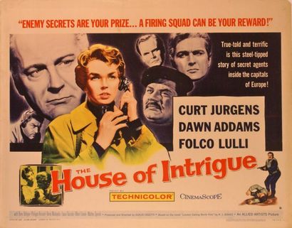 Duilio Coletti The house of intrigue. Affiche américaine de film. H: 56 cm x L: 71...