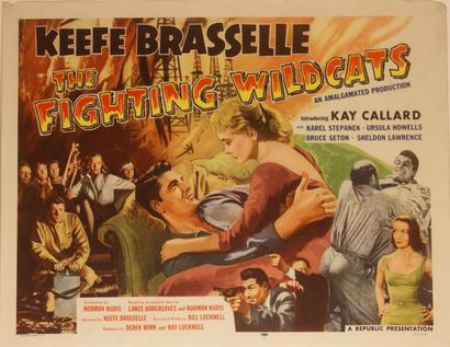 Julio Coll The fighting wildcats. Affiche américaine de film. H: 56 cm x L: 71 cm....