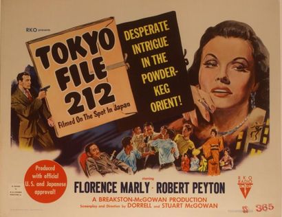 Dorrell McGowan Tokyo file 212. Affiche américaine de film. H: 56 cm x L: 71 cm....
