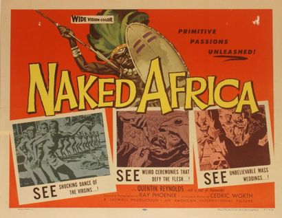 Ray Phoenix Naked Africa. Affiche américaine de film. H: 56 cm x L: 71 cm. Année...