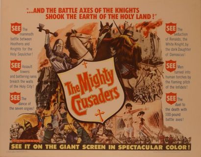 Carlo Ludovico Bragaglia The mighty crusaders. Affiche américaine de film. H: 56...
