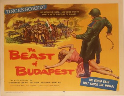 Harmon Jones The beast of Budapest. Affiche américaine de film. H: 56 cm x L: 71...