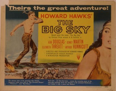 Howard Hawk The big sky. Affiche américaine de film. H: 56 cm x L: 71 cm. Année de...