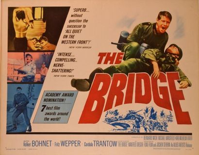 Bernhard Wicki The bridge. Affiche américaine de film. H: 56 cm x L: 71 cm. Année...