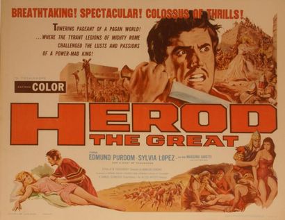 Viktor Tourjansky Herod the great. Affiche américaine de film. H: 56 cm x L: 71 cm....