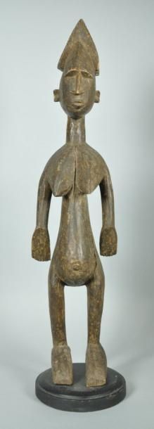 null BAMANA, Mali Statue H: 80.00 cm x L: 0.00 cm Statue féminine debout. Style de...