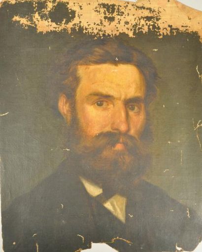 Edmond JAMOIS (1876 - 1975) Portrait d'homme Huile sur toile Estimation: 80 à 120...