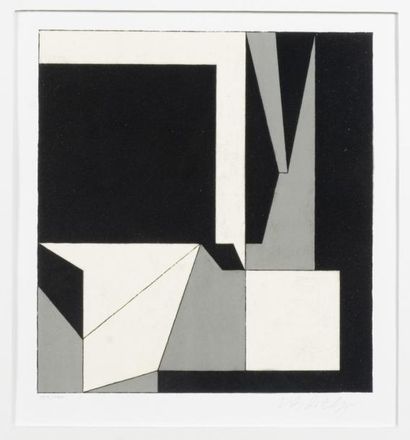 Victor VASARELY (1906 - 1997) Composition. Lithographie. H: 31 cm x L: 24 cm. Signée...
