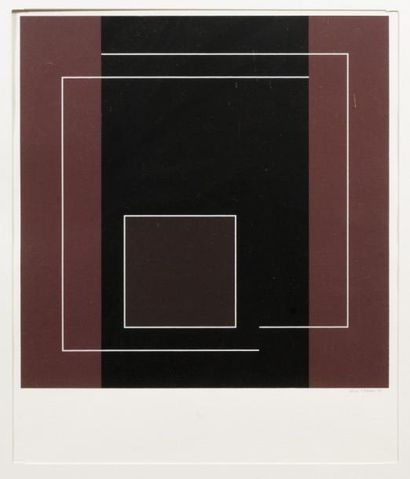 Gilbert DECOCK (1928 - 2007) Composition. Lithographie. H: 40 cm x L: 40 cm. Signée,...